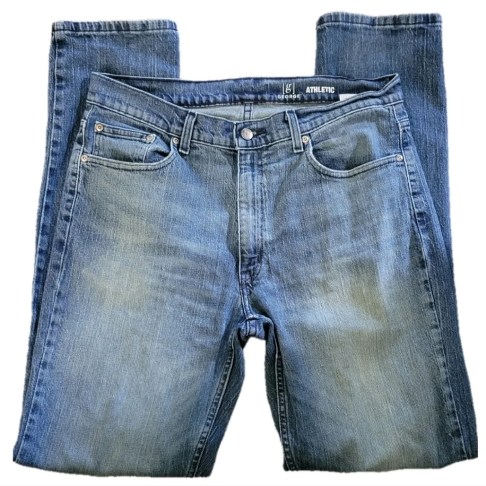 Classic Blue Denim Jeans By George Size 34 X 34